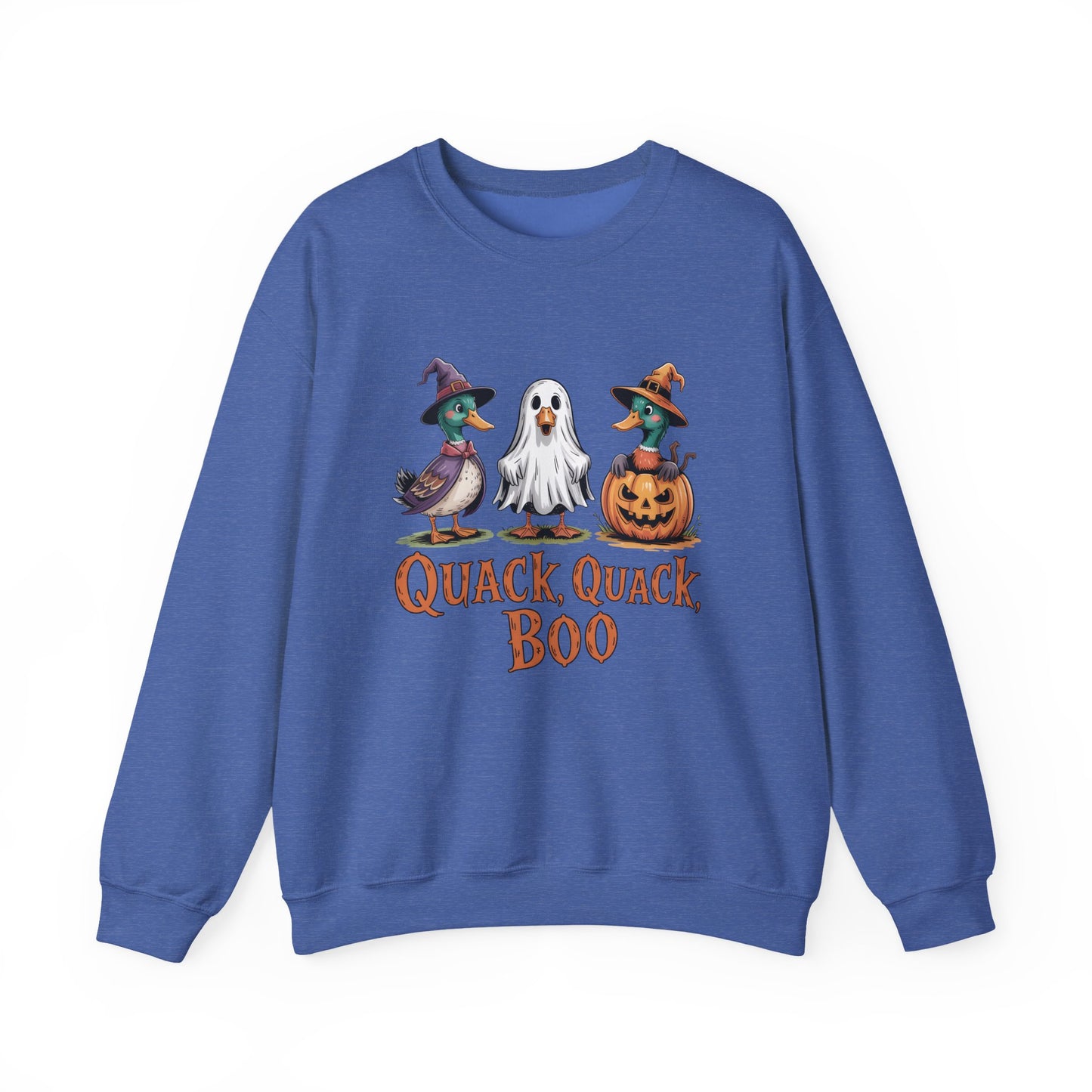 Halloween Quack Quack Boo Sweatshirt, Cozy Fall Apparel, Unisex Crewneck, Halloween Gift, Spooky Season Fashion