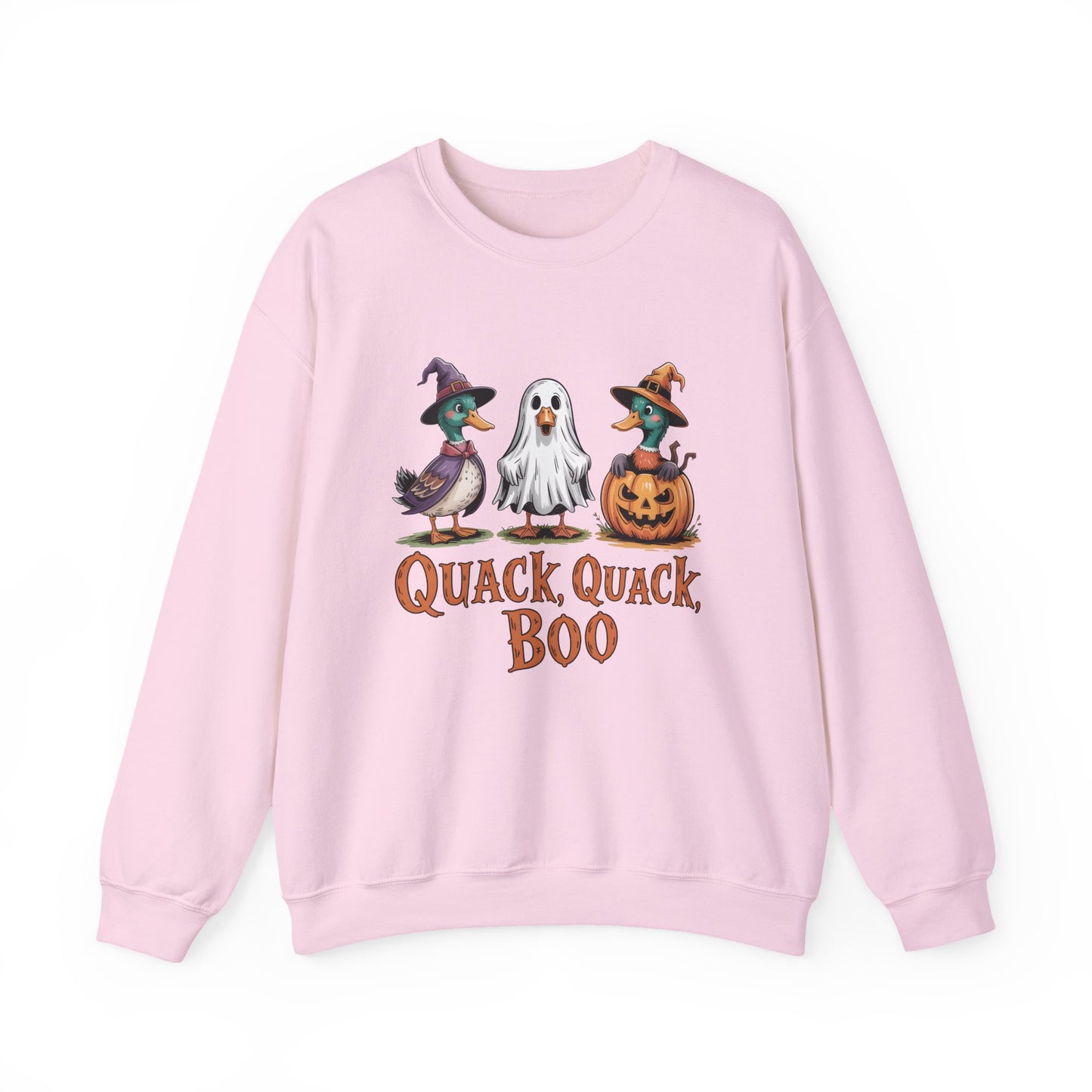 Halloween Quack Quack Boo Sweatshirt, Cozy Fall Apparel, Unisex Crewneck, Halloween Gift, Spooky Season Fashion