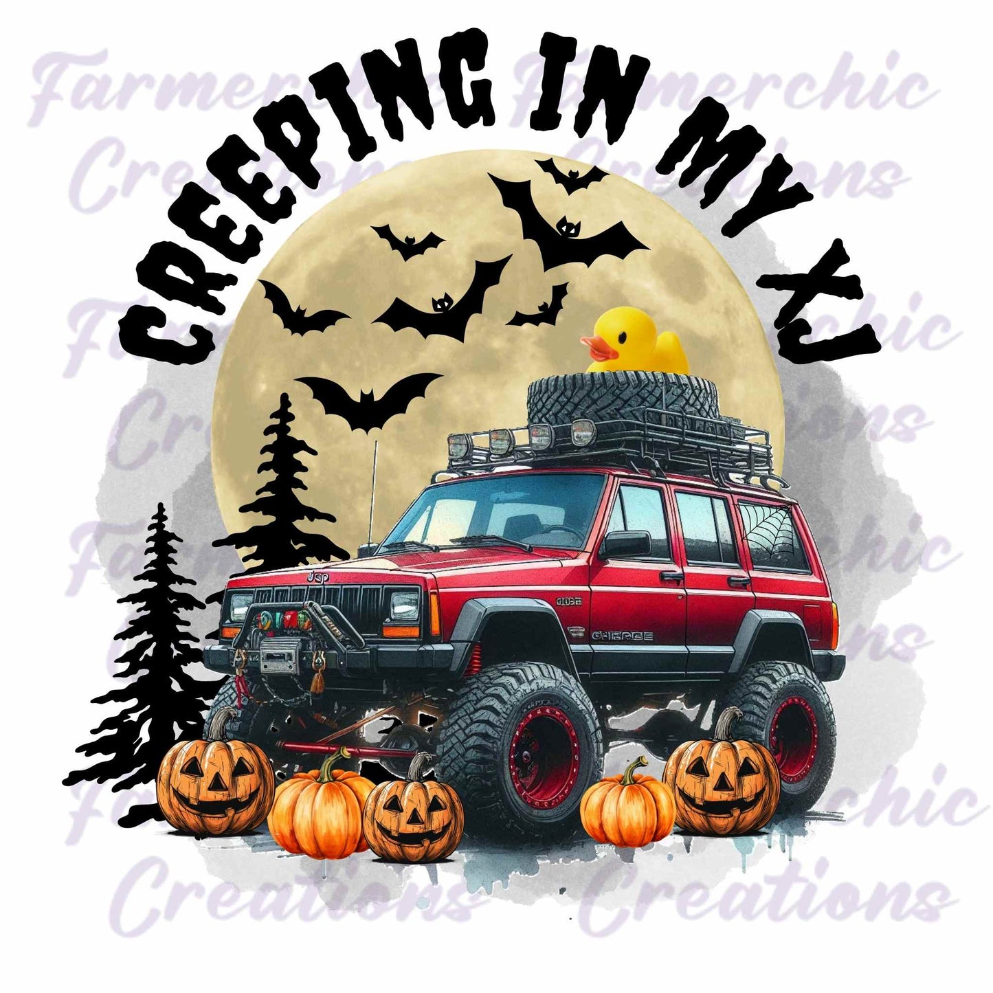 Halloween Jeep Cherokee XJ T-Shirt – Creeping in My XJ Off-Road Tee
