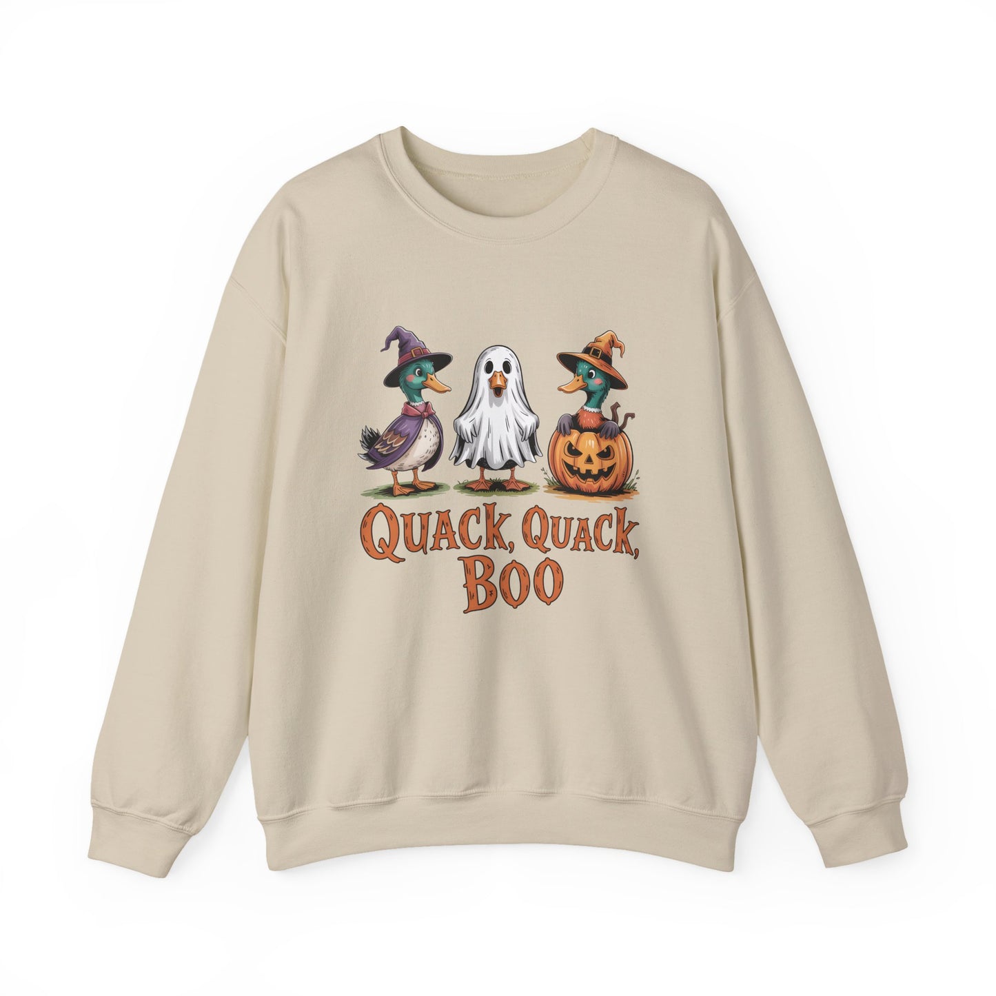 Halloween Quack Quack Boo Sweatshirt, Cozy Fall Apparel, Unisex Crewneck, Halloween Gift, Spooky Season Fashion