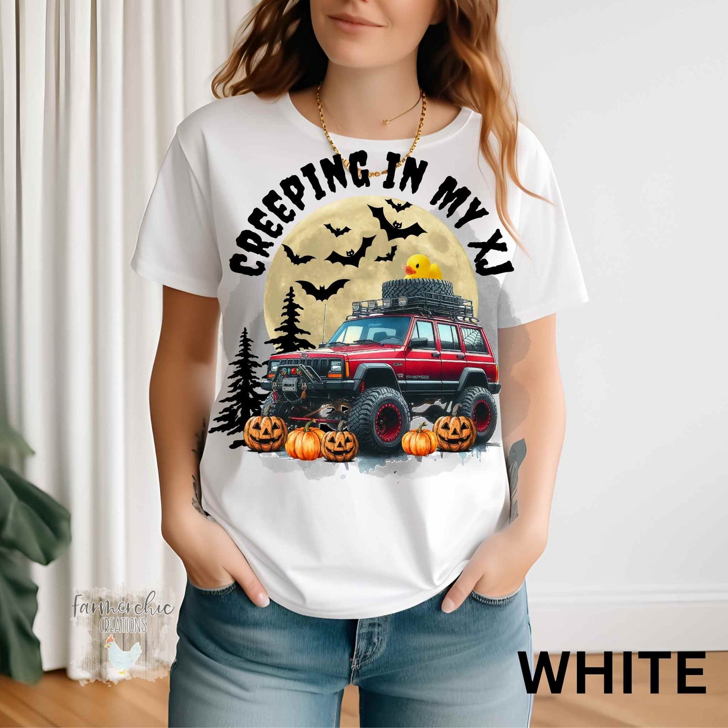 Halloween Jeep Cherokee XJ T-Shirt – Creeping in My XJ Off-Road Tee
