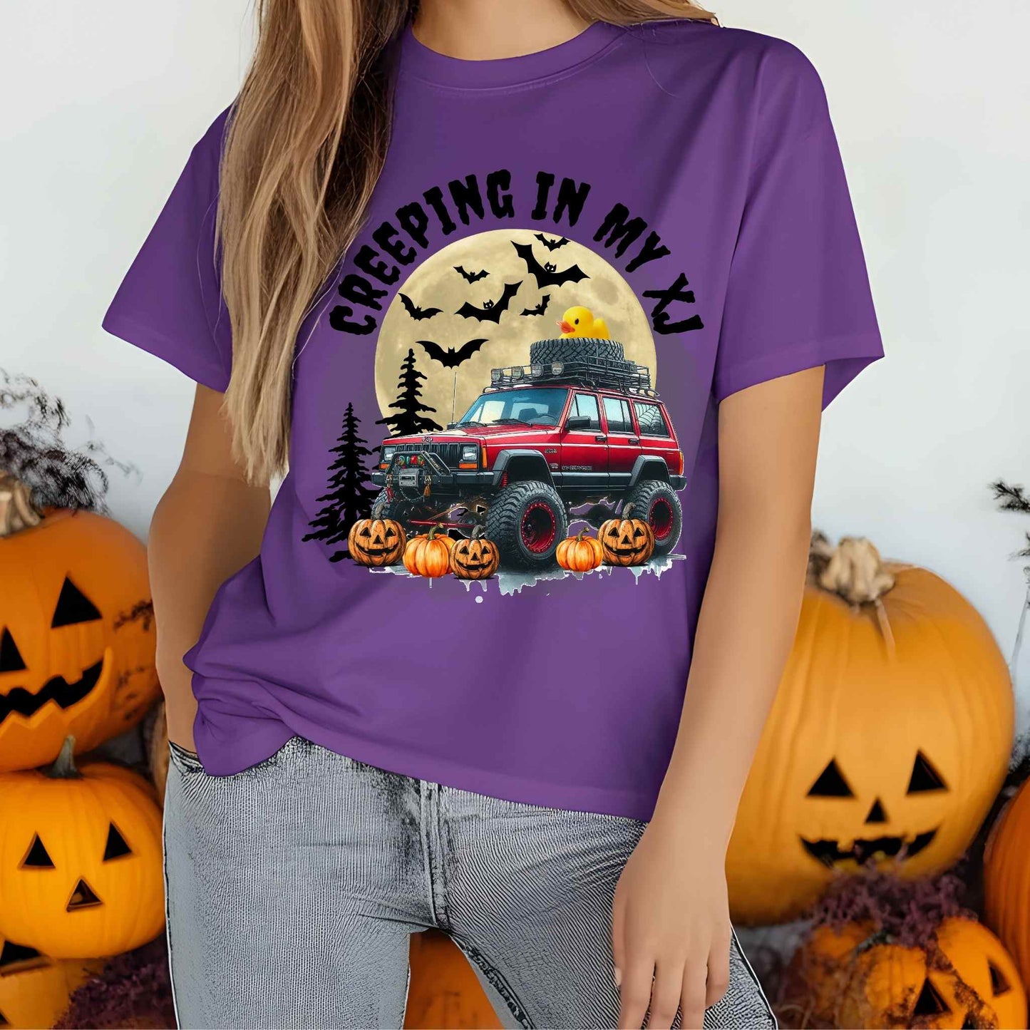 Halloween Jeep Cherokee XJ T-Shirt – Creeping in My XJ Off-Road Tee