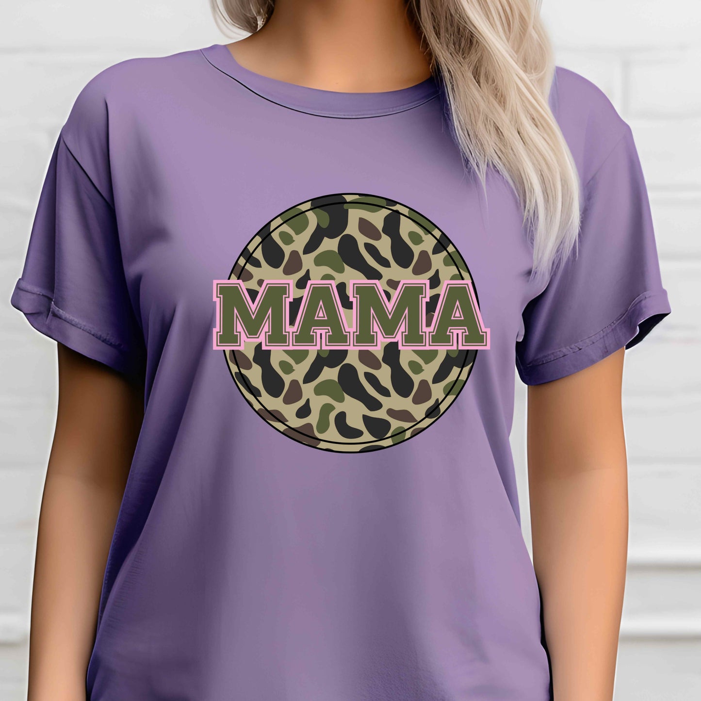 Camo MAMA PNG – Pink Outline Mom Design | Digital Download Sublimation File
