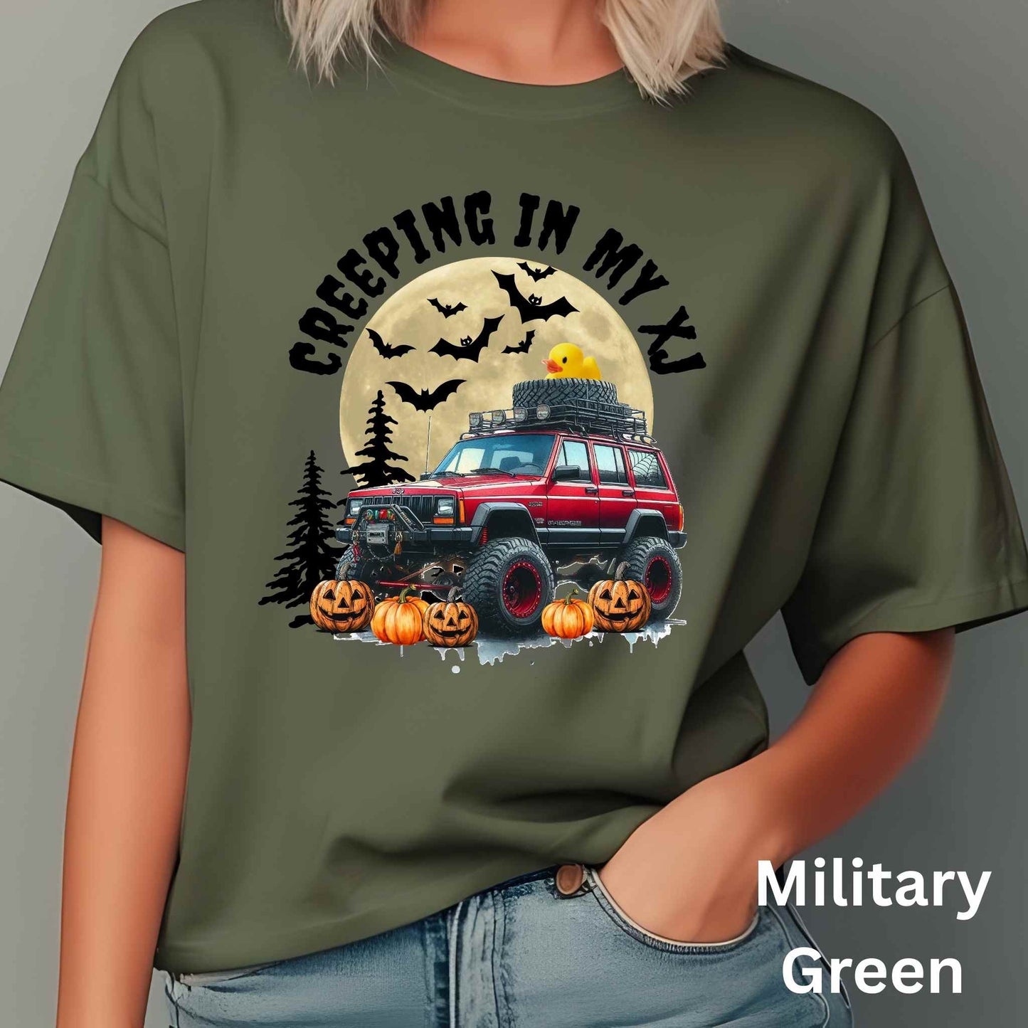 Halloween Jeep Cherokee XJ T-Shirt – Creeping in My XJ Off-Road Tee