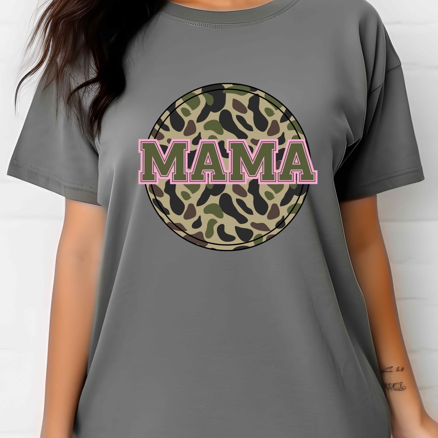 Camo MAMA PNG – Pink Outline Mom Design | Digital Download Sublimation File