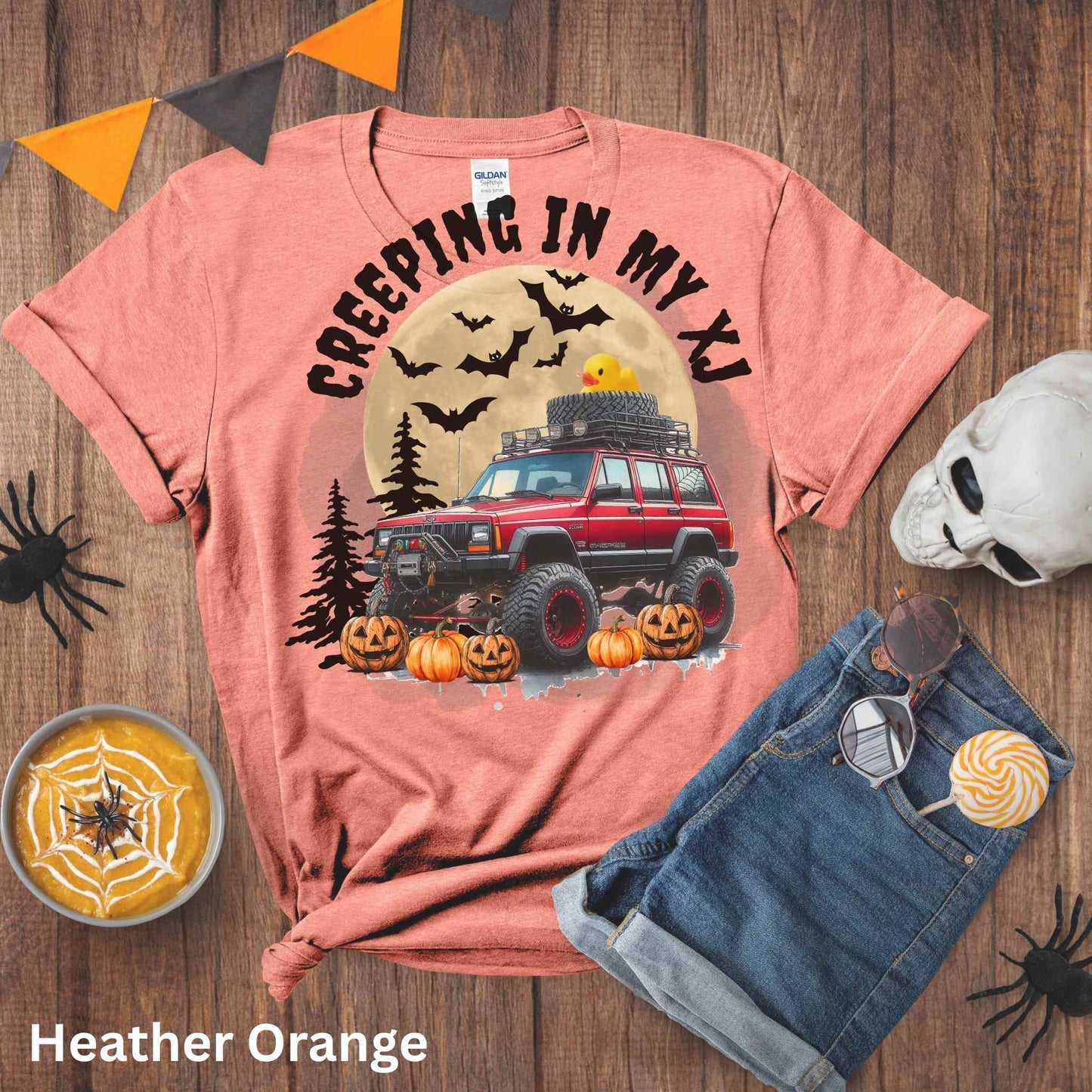 Halloween Jeep Cherokee XJ T-Shirt – Creeping in My XJ Off-Road Tee