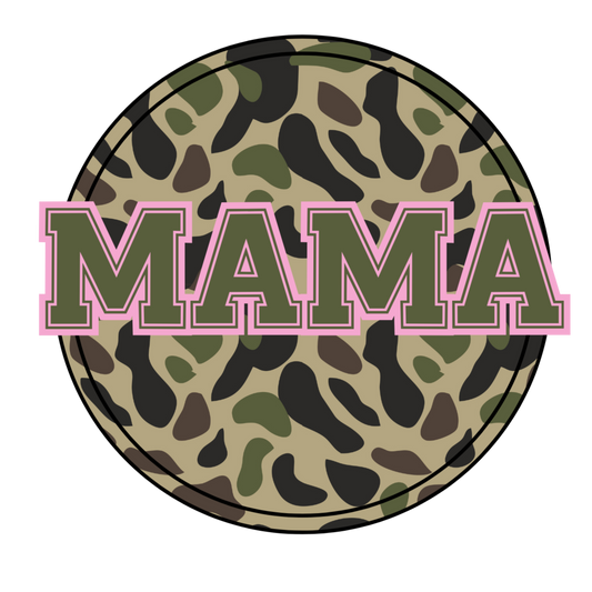 Camo MAMA PNG – Pink Outline Mom Design | Digital Download Sublimation File